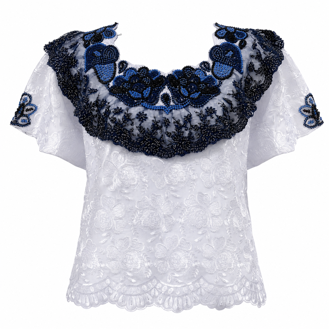 Blusa con bordado típico