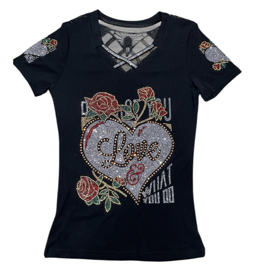 Blusa con diamantina